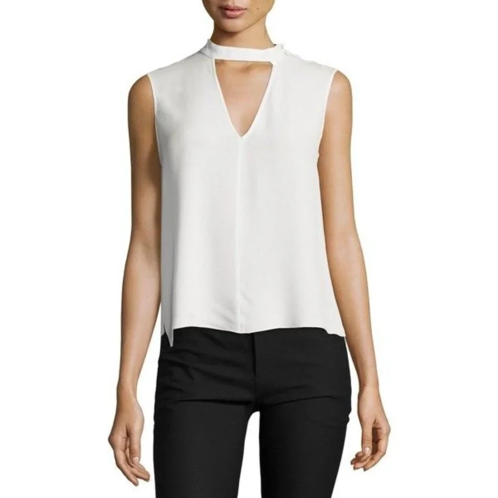 10 Crosby Derek Lam Light Blush Pink Voile Sleeveless Blouse Shell Top size 6 - Picture 11 of 15